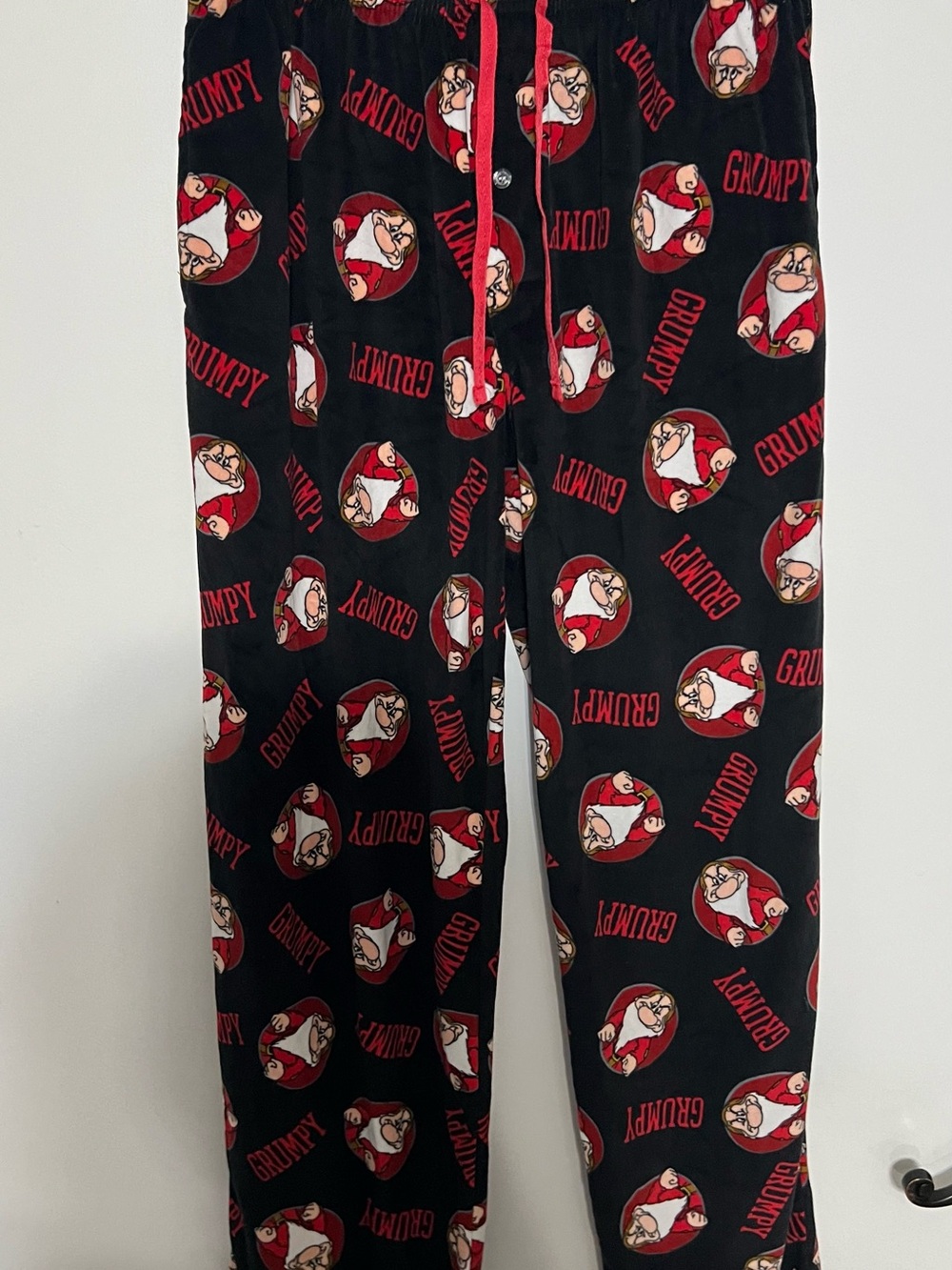 Disney Black and Red Grumpy Kids Jogger Pajama Pants